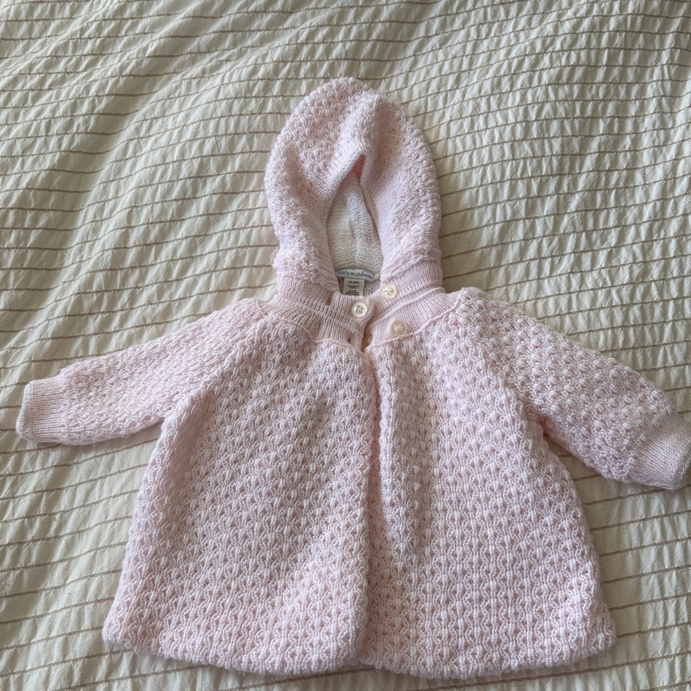 Little Wonders Soft Pink Baby Cardigan 3-6 months